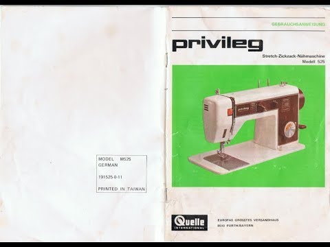 Manual Privileg Stretsh Zick-Zack 525 Nähmaschine Sewing machine Швейная машина Instruction