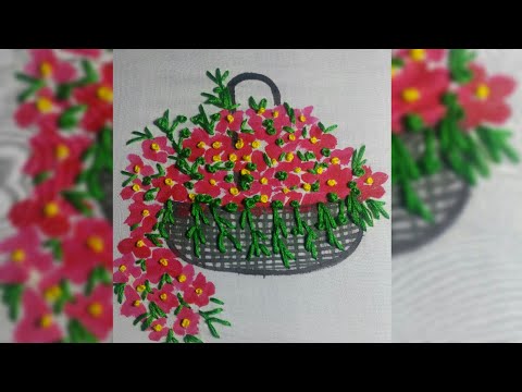 Beautiful Flower Basket Fabric Paint || Fahmida Collection