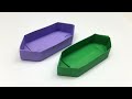 How To Make Paper Boat Box Easy Paper Craft Boat Origami Canoe Making Origami Boat That Floats