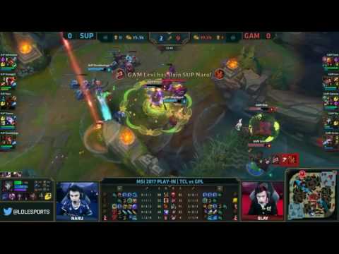 GAM vs SUP Highlights Game 1 MSI 2017 Play In Round 2 Gigabyte Marines vs SuperMassive