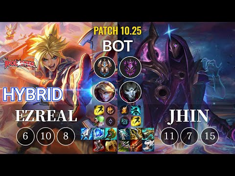 KT HyBriD Ezreal vs Jhin Bot - KR Patch 10.25