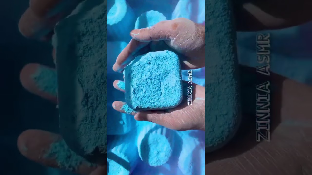ASMR Shorts | Dusty Powdery Gym Chalk Reform Full Crush #zinniaasmr | video link in Description