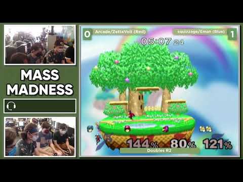 Mass Madness 36 SSBM - Arcade/ZettaVolt (Red) vs. squizzage/Electroman (Blue) - Melee Doubles WQF