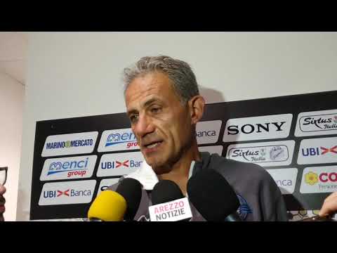 Mister Zaffaroni al termine di Arezzo-Albinoleffe 0-1