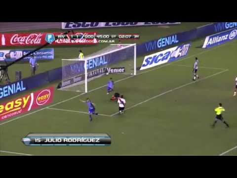 Gol de Julio Rodríguez River 1-Godoy Cruz  2  Fecha 3 Torneo Final 2014 Fútbol Para Todos