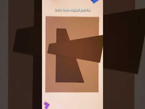 Divide this weird shape in two equal parts