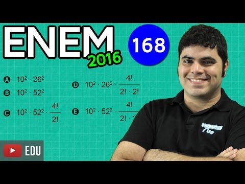 ENEM 2016 Math #33 - Combinatorial Analysis and Permutation with Repetition (killer tip)