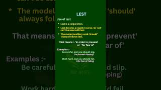 Download lagu LEST / Use of lest / Conjunction /  #lest mp3