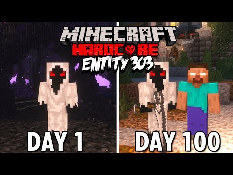 I Survived 100 Days as ENTITY 303 in Hardcore Minecraft... (Hindi)