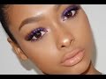 Dramatic purple makeup look | JaydePierce