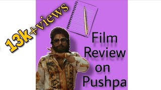 Film Review Format ll Pushpa Movie ll English Writing🥸🥸 #education