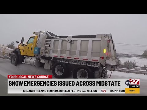 Snow emergencies issued across the Midstate