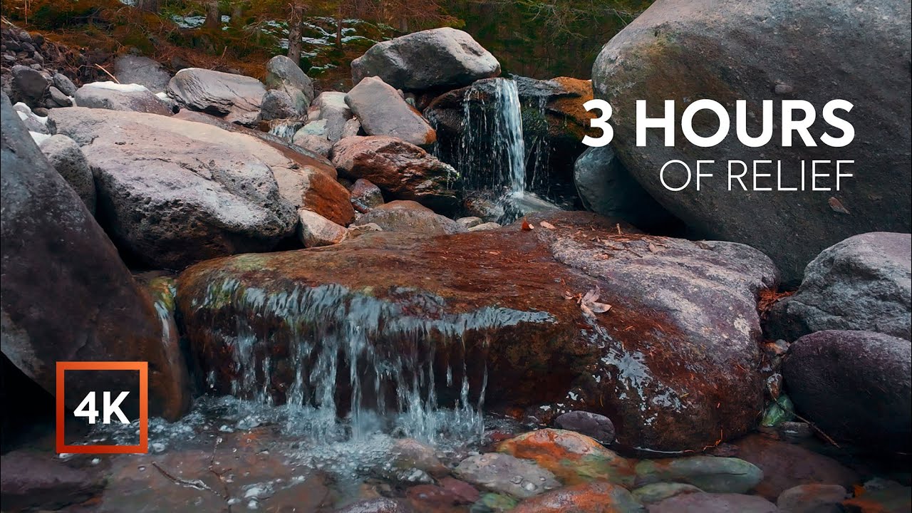 Relaxing Mountain River - 3 HOURS - Nature Sounds for Sleep & Stress Relief ASMR