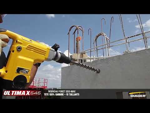 Foret béton carbure ultimax SDS Max - type 166 - Ø32mm - à l'unité DIAGER