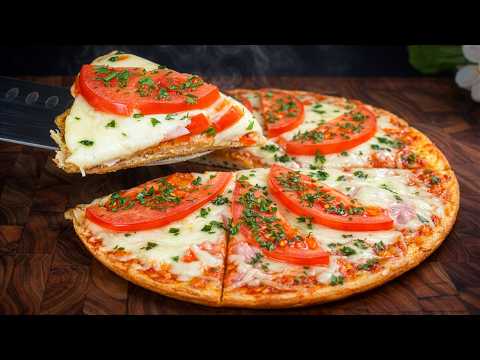 Ein einfaches Rezept für Pfannenpizza in 5 Minuten! Ich MACHE diese PIZZA jeden Tag!