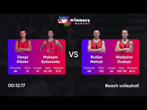 22:45 D. Kliuiev / M. Sydorenko - R. Melnyk / V. Dudnyk 16.07.2022 | Winners Beach Volleyball