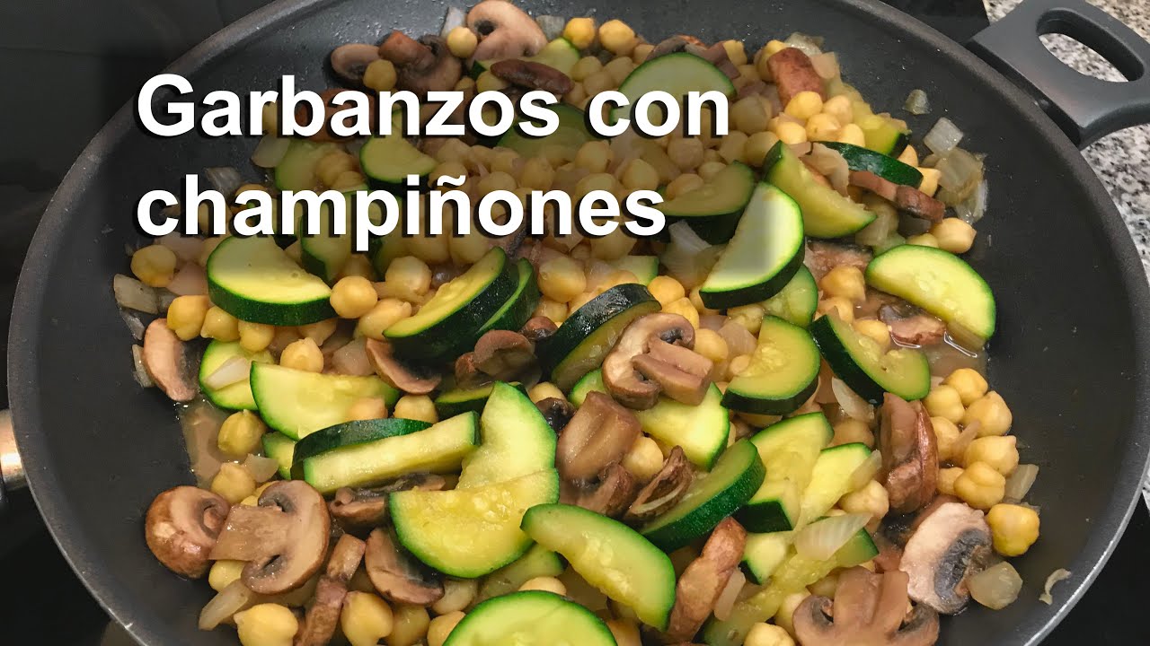 Garbanzos con champiñones
