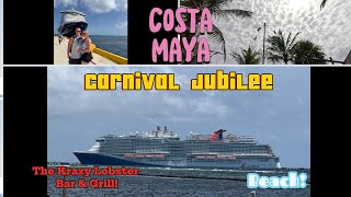 Carnival Jubilee Day 4 Cruise Vlog | Exploring Costa Maya, Krazy Lobster & Soul Bound Show