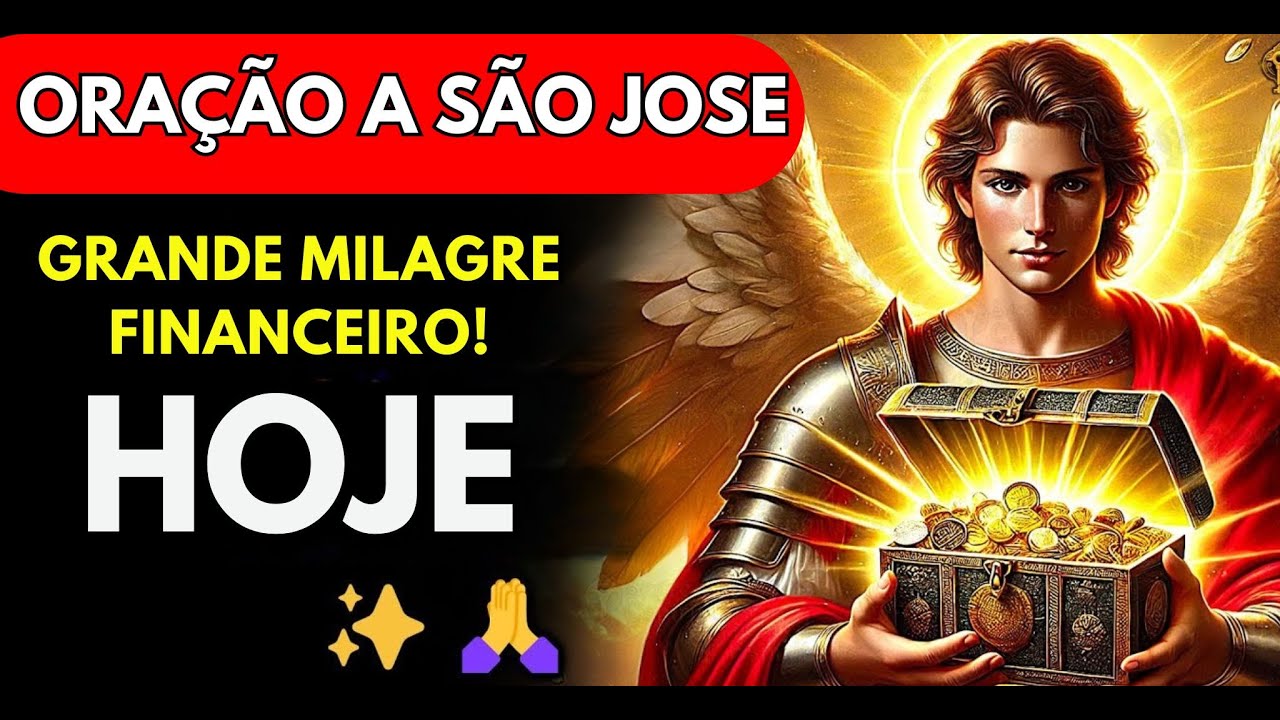 🛑 ORAÇÃO A SÃO JOSÉ PARA EXPULSAR POBREZA, DÍVIDAS  E DESEMPREGO | MILAGRE FINANCEIRO🙏- QUINTA FEIRA