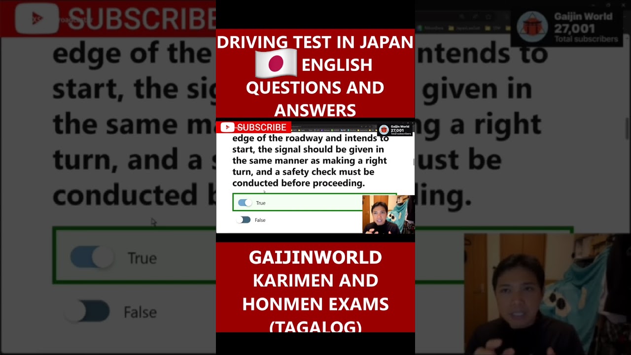 🇯🇵🇵🇭JAPAN [4-6] JAPAN ENGLISH KARIMEN DRIVING QUESTIONS EXPLAINED #karimen #honmen #DrivingInJapan