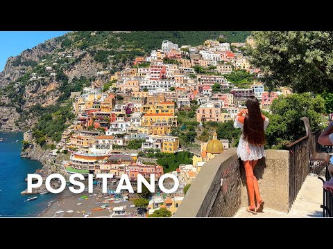 [4K]🇮🇹Italy Summer Walk: Positano🩴🏖️, Paradise in the Amalfi Coast💗🌞 Italian Lunch & Dinner🍝🦐🍷