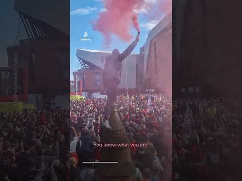 Liverpool fans give Manchester City a fiery welcome at Anfield