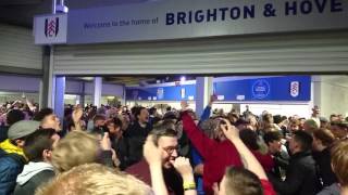 Fulham fans at half time 2 nil down away to Brighton
