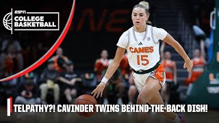 TWIN TELEPATHY! 😮‍💨 Haley Cavinder dishes behind-the-back play to Hanna ‼️ | ESPN CBB
