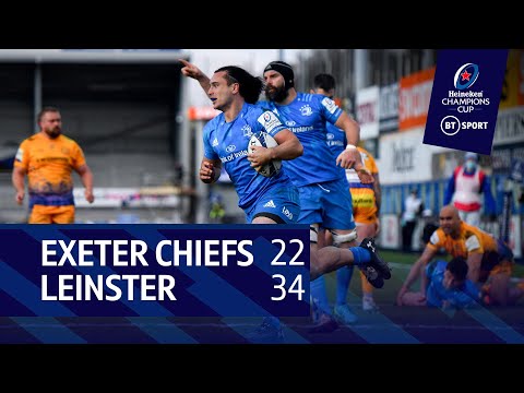 Exeter Chiefs vs Leinster (22-34) | Leinster make the Semi-Finals | Champions Cup Highlights