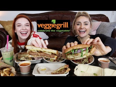 VEGGIE GRILL MUKBANG! Steak & Cheese, Patty Melt,...