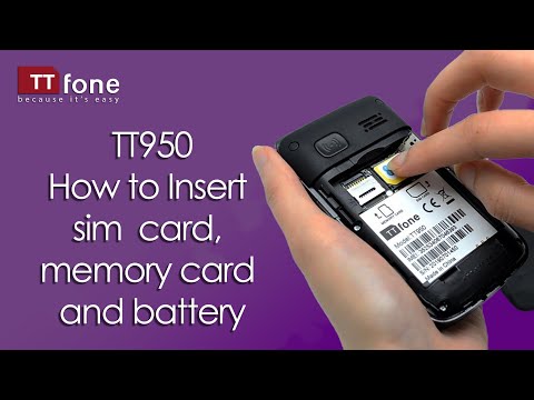 How to set up the TTfone Titan TT950 - Insert sim card, memory card and battery.