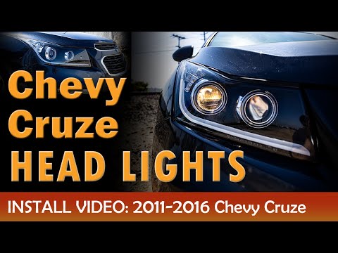 2011-2016 Chevy Cruze DRL Projector Head Lights / SKUs: CHWJ-0324-B