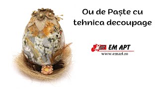Ou de Paște cu tehnica decoupage