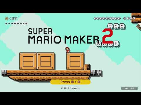 Title Screen Level ~ SMB3 Airship - Super Mario Maker 2 - No Commentary 1bu