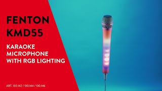 Fenton KMD55B Karaoke mikrofon s RGB osvětlením černý