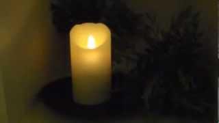 Batteridrivet LED ljus i vax 15cm fladdrande låga