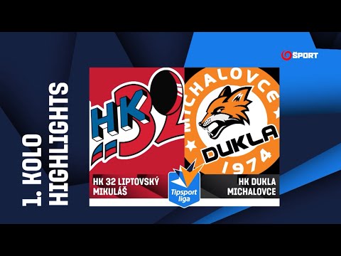 1. kolo: HK 32 Liptovský Mikuláš - HK Dukla Michalovce 4:1 (2:0, 0:1, 2:0)