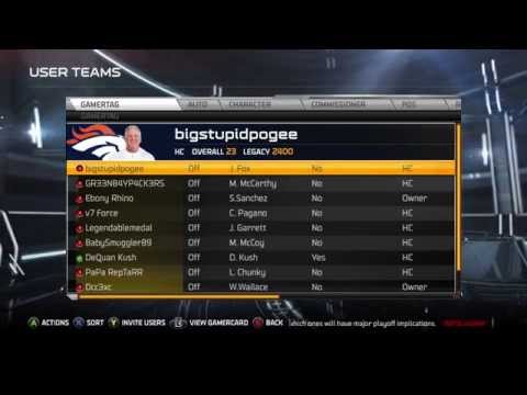 Madden 15 Online Connected Franchise Ep: 2 - Livestream/Franchise Details