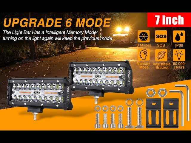 NAOEVO 120W 6 Modes Off Road LED Light Kit