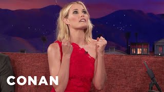 Leslie Bibb Is An Extremely Physical Person | CONAN on TBS video