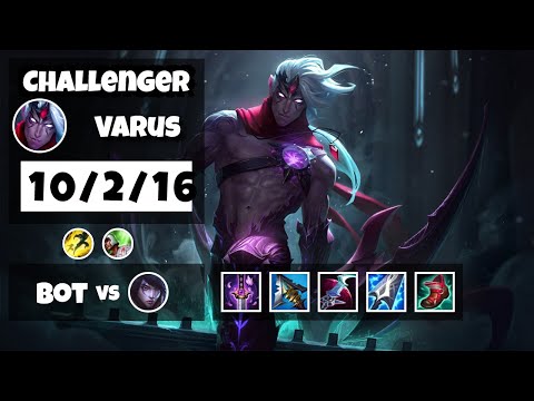 Varus 11.17 Gameplay Challenger Replay Bot Lane - S11 (10/2/16) - BR
