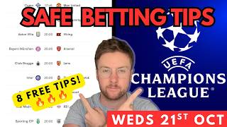 Champions League Football Betting Tips & Predictions | 8 Matches (Wednesday 21st