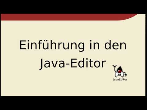 1 Einführung in den Java-Editor