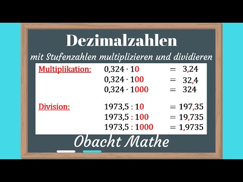 Multiplying and dividing decimals with step numbers | simply explained | ObachtMathe