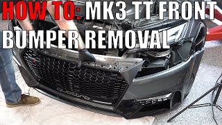 How to remove an Audi TT MK3 (2014 - 2022) front bumper cover