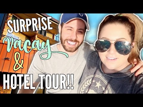 SURPRISE VACATION + Hotel Room Tour!! Video