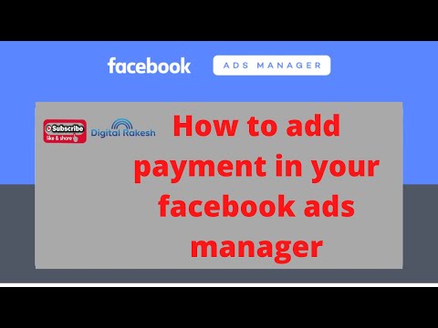 How to add payment in your Facebook ads manager