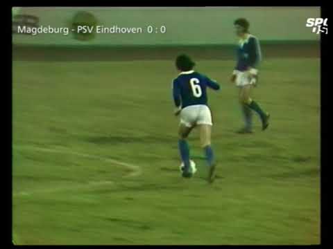 01/03/1978 Uefa Cup Quarter Final 1st leg MAGDEBURG v PSV EINDHOVEN