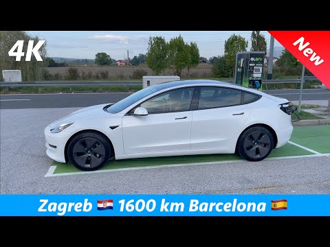 Tesla Model 3 LR 2021 - CRAZY LONG Road trip Croatia to Spain (1600 km)