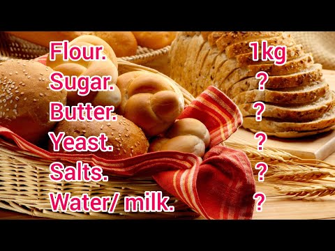 Ingredients for 1kg of flour to make the perfect Nigerian bread recipe every time